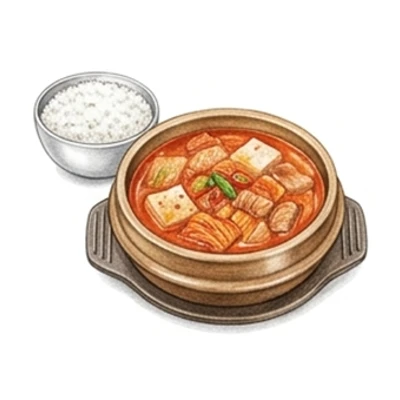 든든한 얼큰파 일러스트