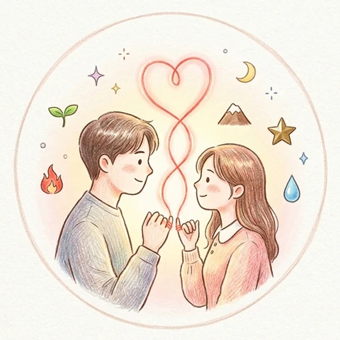 사주 궁합 보기 대표 그림